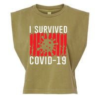 I Survived Covid19 Distressed Garment-Dyed Women's Muscle Tee