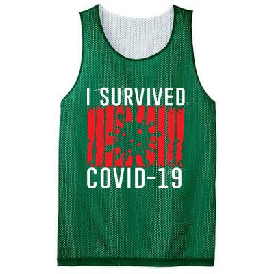 I Survived Covid19 Distressed Mesh Reversible Basketball Jersey Tank