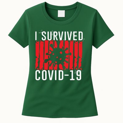 I Survived Covid19 Distressed Womens T-Shirt