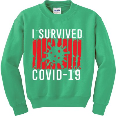 I Survived Covid19 Distressed Kids Sweatshirt