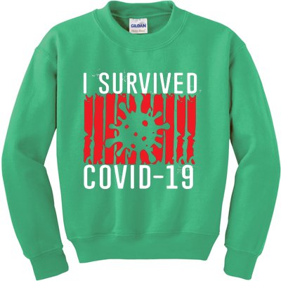 I Survived Covid19 Distressed Kids Sweatshirt