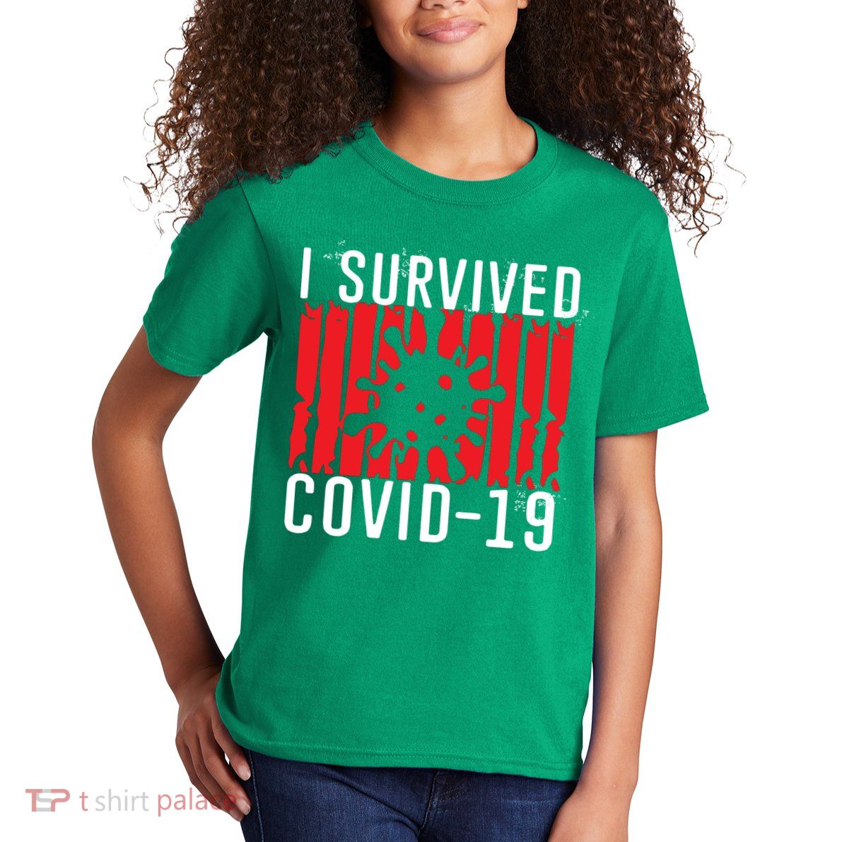I Survived Covid19 Distressed Kids T-Shirt