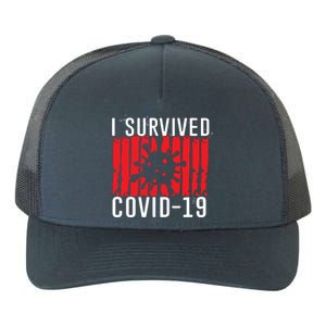 I Survived Covid19 Distressed Yupoong Adult 5-Panel Trucker Hat