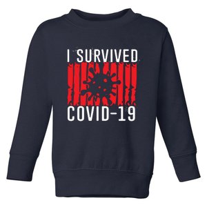 I Survived Covid19 Distressed Toddler Sweatshirt