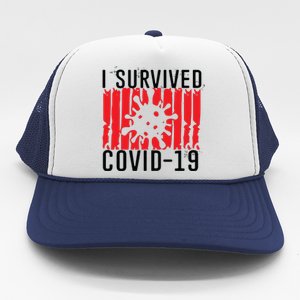 I Survived Covid19 Distressed Trucker Hat