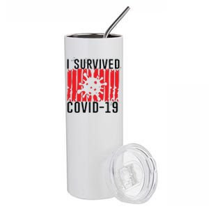 I Survived Covid19 Distressed Stainless Steel Tumbler