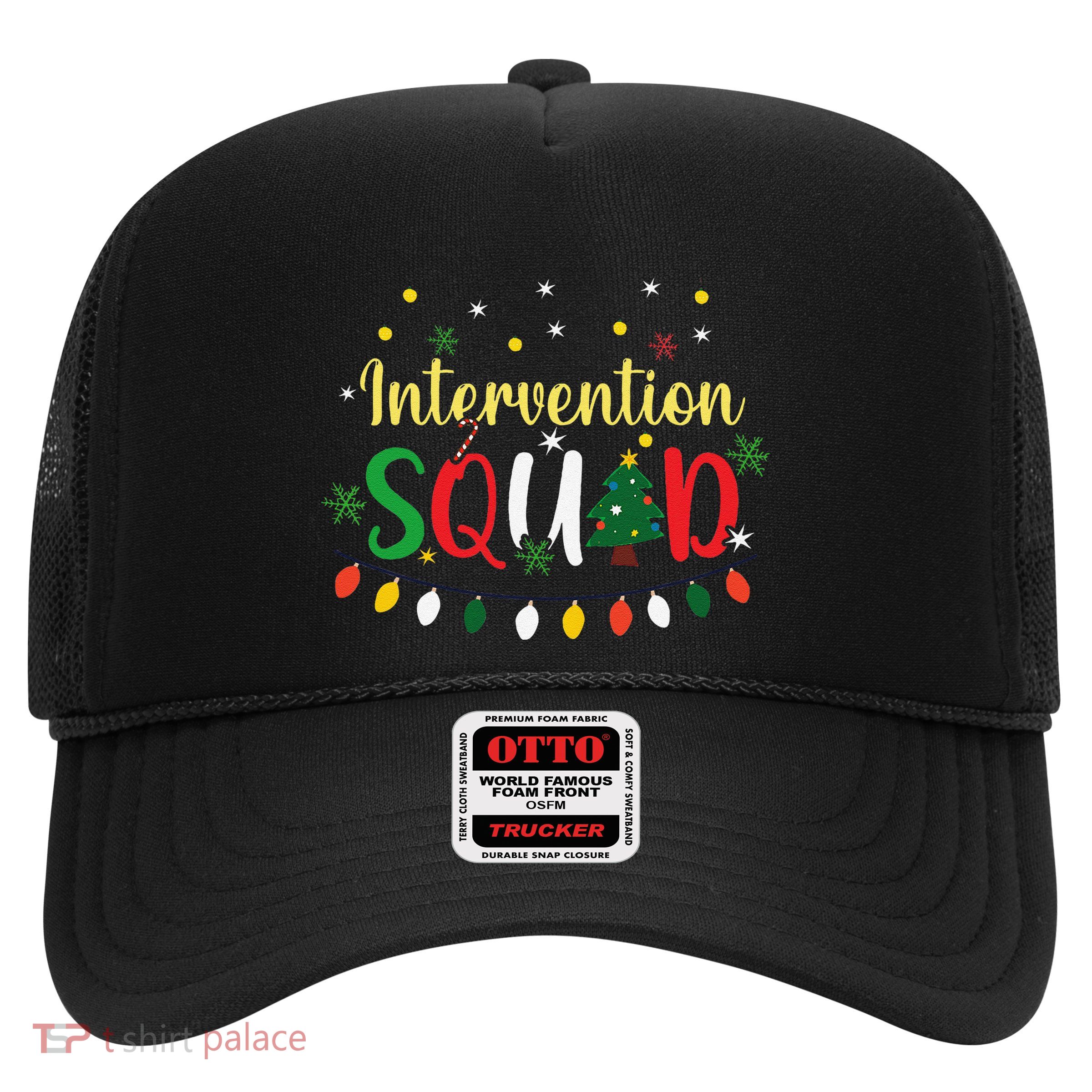 Intervention Squad Christmas Early Intervention Teacher Xmas Trucker Hat