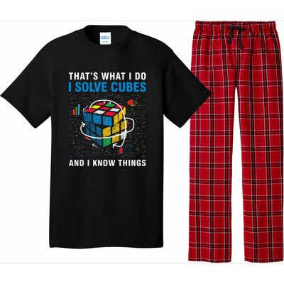 I Solve Cubes And I Know Things Funny Speed Cubing Pajama Set