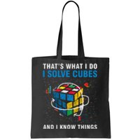 I Solve Cubes And I Know Things Funny Speed Cubing Tote Bag