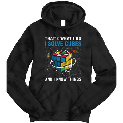 I Solve Cubes And I Know Things Funny Speed Cubing Tie Dye Hoodie