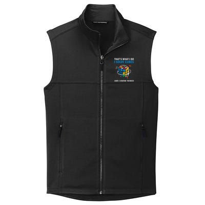 I Solve Cubes And I Know Things Funny Speed Cubing Collective Smooth Fleece Vest