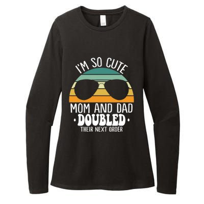 I'm So Cute Mom And Dad Doubled Their Next Order Twins Boy Womens CVC Long Sleeve Shirt