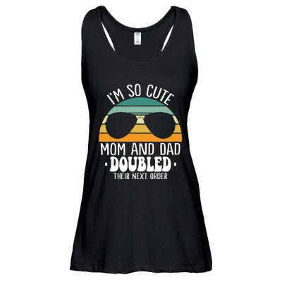 I'm So Cute Mom And Dad Doubled Their Next Order Twins Boy Ladies Essential Flowy Tank