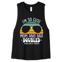 I'm So Cute Mom And Dad Doubled Their Next Order Twins Boy Women's Racerback Cropped Tank