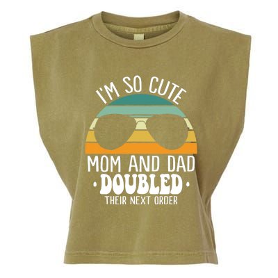 I'm So Cute Mom And Dad Doubled Their Next Order Twins Boy Garment-Dyed Women's Muscle Tee