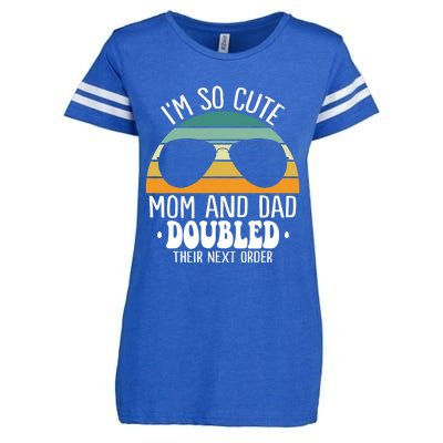 I'm So Cute Mom And Dad Doubled Their Next Order Twins Boy Enza Ladies Jersey Football T-Shirt