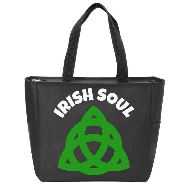 IRISH SOUL CELTIC KNOT ST. PATRICK'S DAY Zip Tote Bag