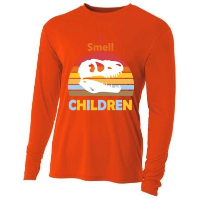 I Smell Children Dinosaur Tmeaningful Giftrex For Funny Scary Halloween Gift Cooling Performance Long Sleeve Crew