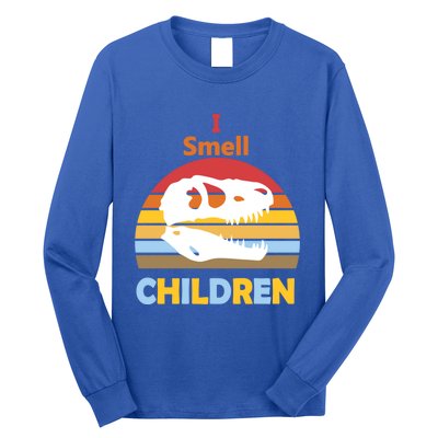 I Smell Children Dinosaur Tmeaningful Giftrex For Funny Scary Halloween Gift Long Sleeve Shirt