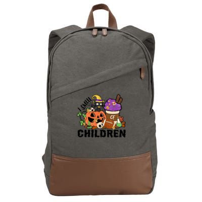 I Smell Children Funny Witches Halloween Party Costume Gift Cotton Canvas Backpack