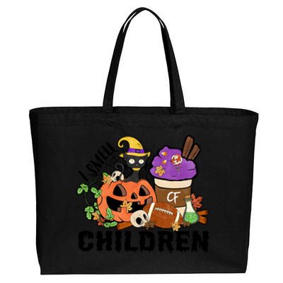 I Smell Children Funny Witches Halloween Party Costume Gift Cotton Canvas Jumbo Tote