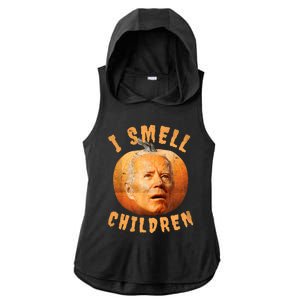 I Smell Children Anti Joe Biden Funny Witches Halloween Ladies PosiCharge Tri-Blend Wicking Draft Hoodie Tank