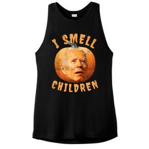 I Smell Children Anti Joe Biden Funny Witches Halloween Ladies PosiCharge Tri-Blend Wicking Tank