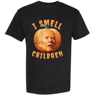 I Smell Children Anti Joe Biden Funny Witches Halloween Garment-Dyed Heavyweight T-Shirt