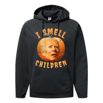 I Smell Children Anti Joe Biden Funny Witches Halloween Performance Fleece Hoodie