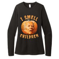 I Smell Children Anti Joe Biden Funny Witches Halloween Womens CVC Long Sleeve Shirt