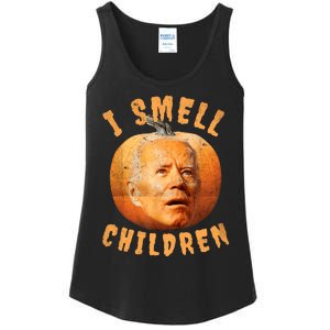 I Smell Children Anti Joe Biden Funny Witches Halloween Ladies Essential Tank