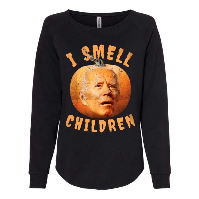 I Smell Children Anti Joe Biden Funny Witches Halloween Womens California Wash Sweatshirt