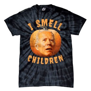 I Smell Children Anti Joe Biden Funny Witches Halloween Tie-Dye T-Shirt