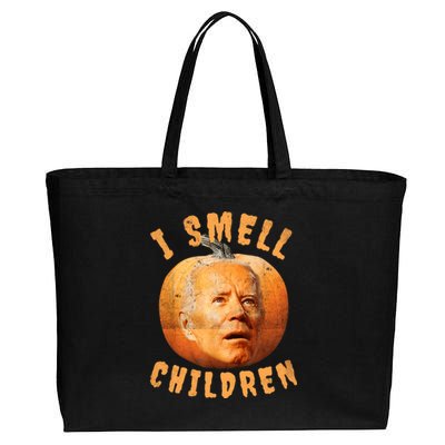 I Smell Children Anti Joe Biden Funny Witches Halloween Cotton Canvas Jumbo Tote