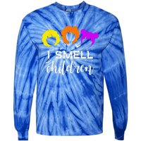 I Smell Children Halloween Funny Witches Tie-Dye Long Sleeve Shirt