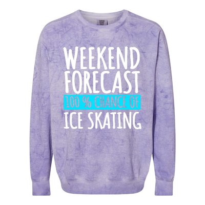 Ice Skating Coach Figure Skater Skates Sport Colorblast Crewneck Sweatshirt