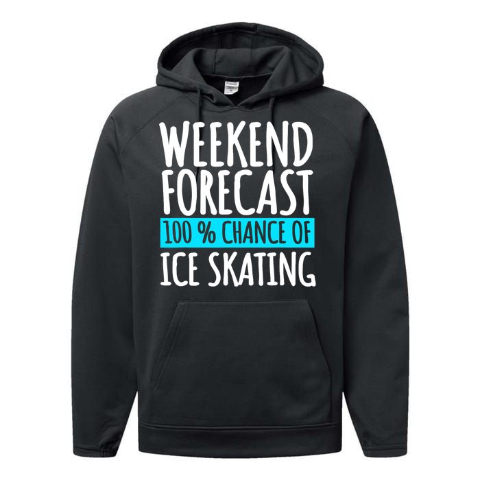 Ice Skating Coach Figure Skater Skates Sport Performance Fleece Hoodie