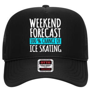 Ice Skating Coach Figure Skater Skates Sport High Crown Mesh Back Trucker Hat