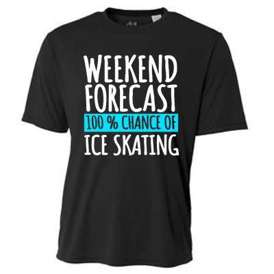 Ice Skating Coach Figure Skater Skates Sport Cooling Performance Crew T-Shirt