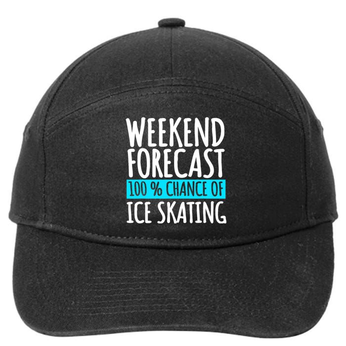 Ice Skating Coach Figure Skater Skates Sport 7-Panel Snapback Hat