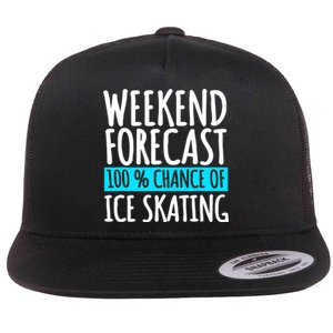 Ice Skating Coach Figure Skater Skates Sport Flat Bill Trucker Hat