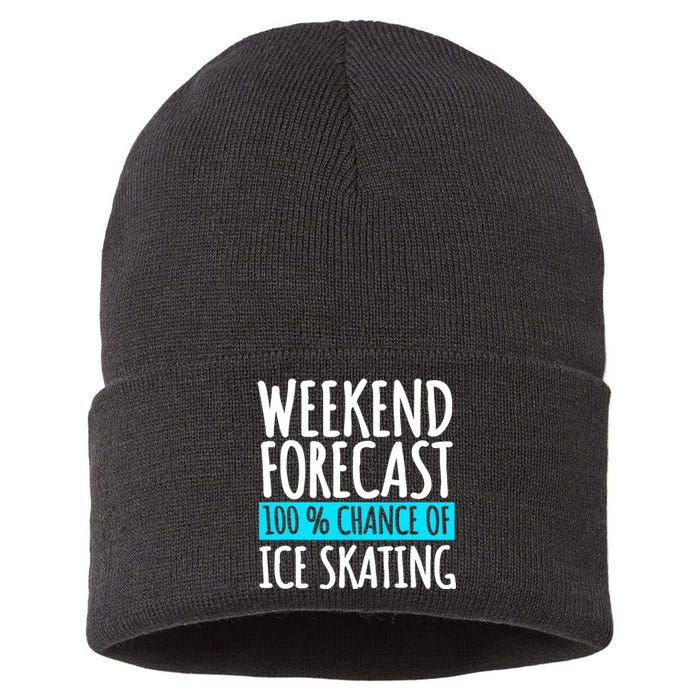 Ice Skating Coach Figure Skater Skates Sport Sustainable Knit Beanie