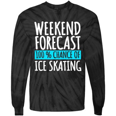 Ice Skating Coach Figure Skater Skates Sport Tie-Dye Long Sleeve Shirt