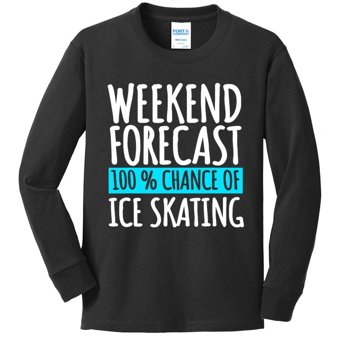 Ice Skating Coach Figure Skater Skates Sport Kids Long Sleeve Shirt