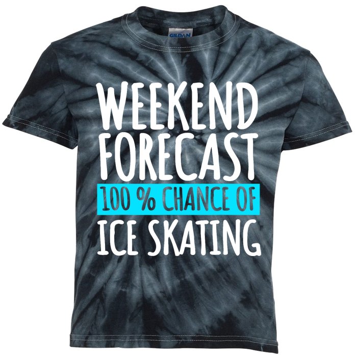 Ice Skating Coach Figure Skater Skates Sport Kids Tie-Dye T-Shirt