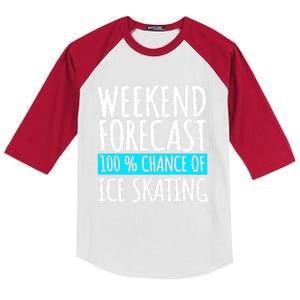 Ice Skating Coach Figure Skater Skates Sport Kids Colorblock Raglan Jersey