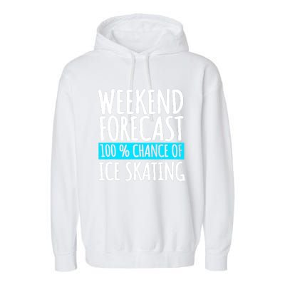 Ice Skating Coach Figure Skater Skates Sport Garment-Dyed Fleece Hoodie