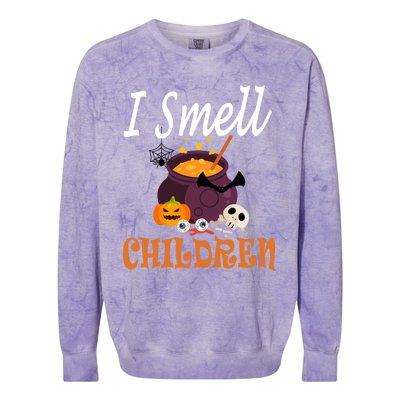 I Smell Children For Funny And Scary Halloween Gift Colorblast Crewneck Sweatshirt