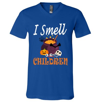 I Smell Children For Funny And Scary Halloween Gift V-Neck T-Shirt