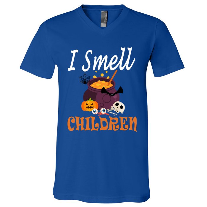 I Smell Children For Funny And Scary Halloween Gift V-Neck T-Shirt